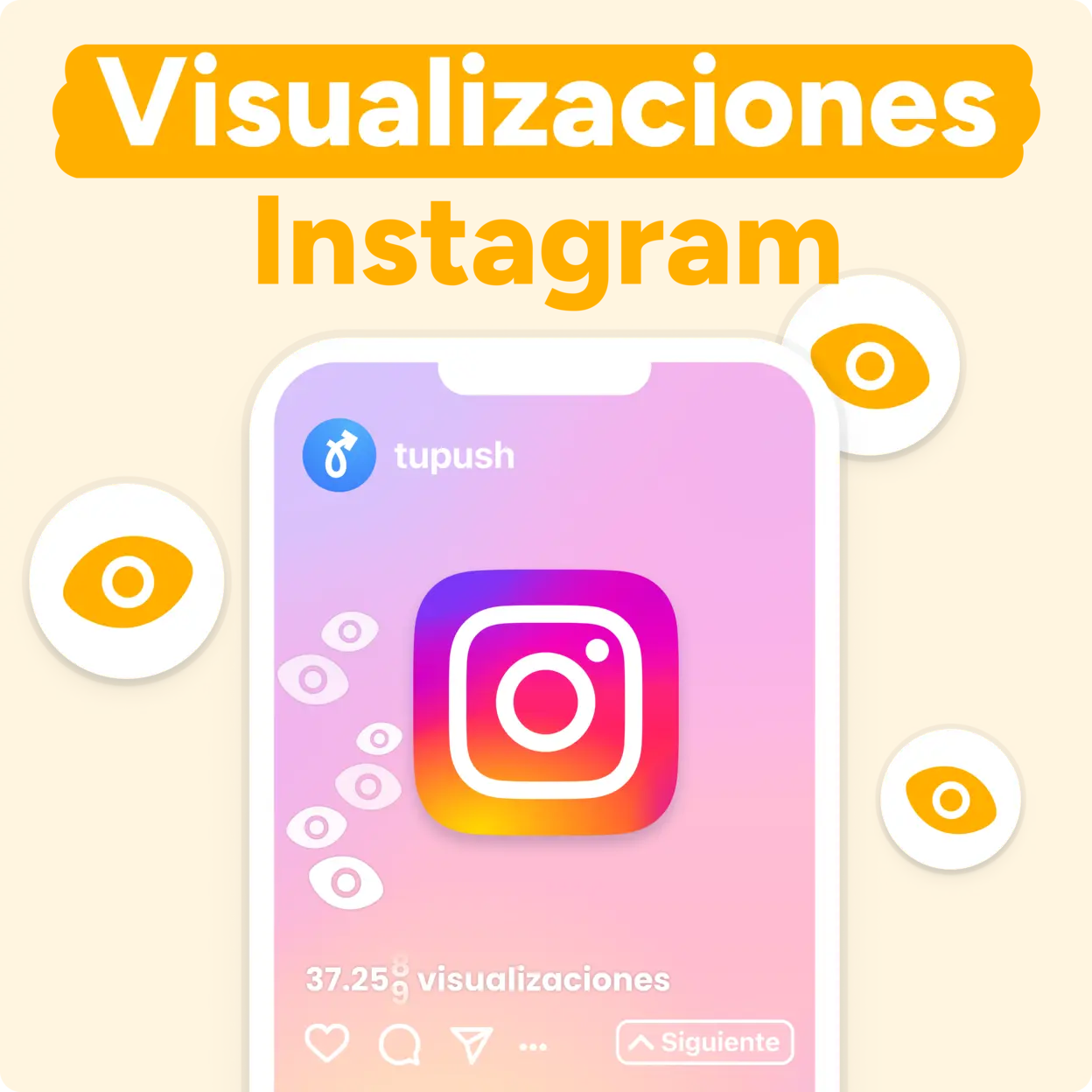 Comprar visualizações de Instagram Mockup