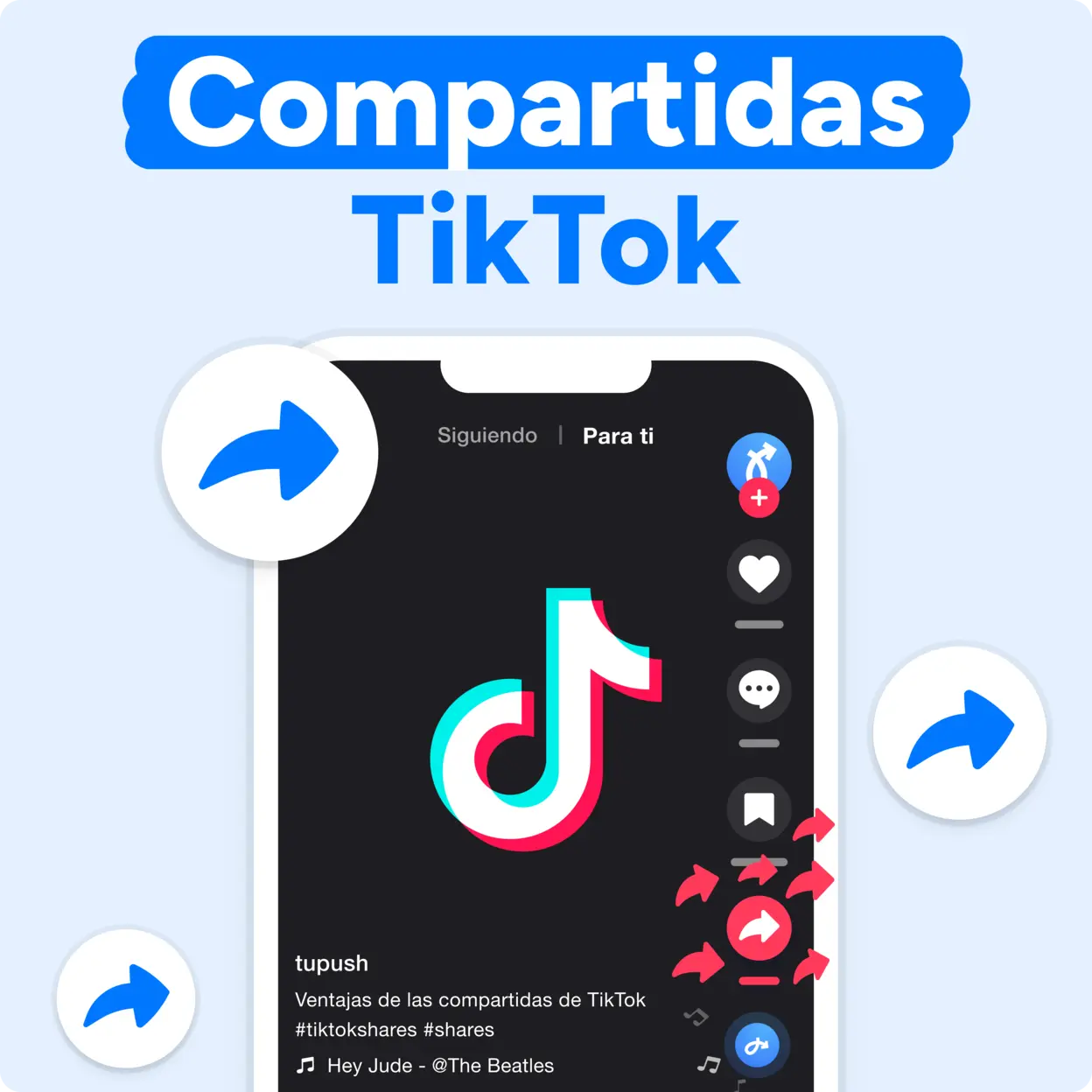 Comprar partilhas de TikTok Mockup