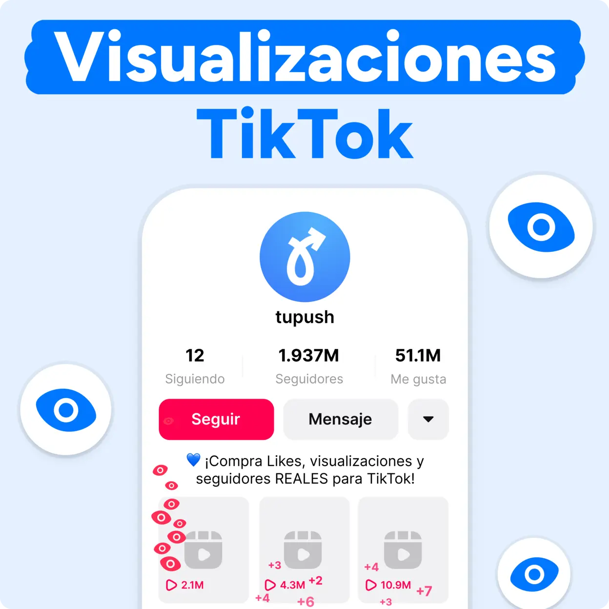 Comprar visualizações de TikTok Mockup