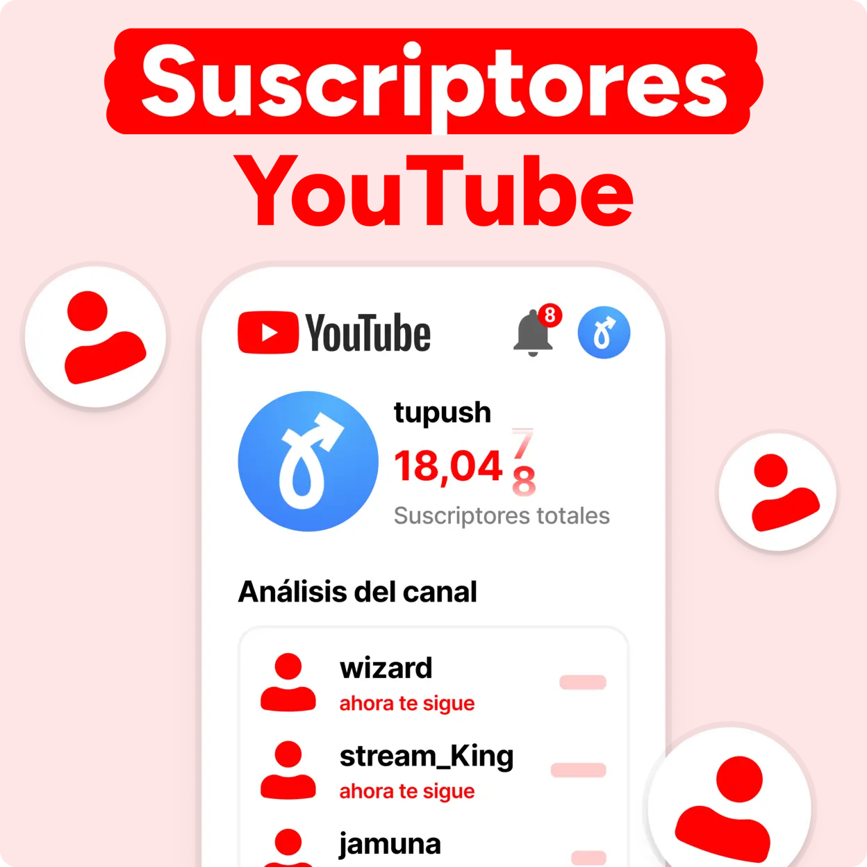 Comprar subscritores de YouTube Mockup