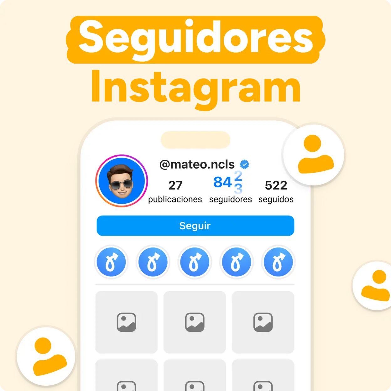 Comprar seguidores de Instagram Mockup