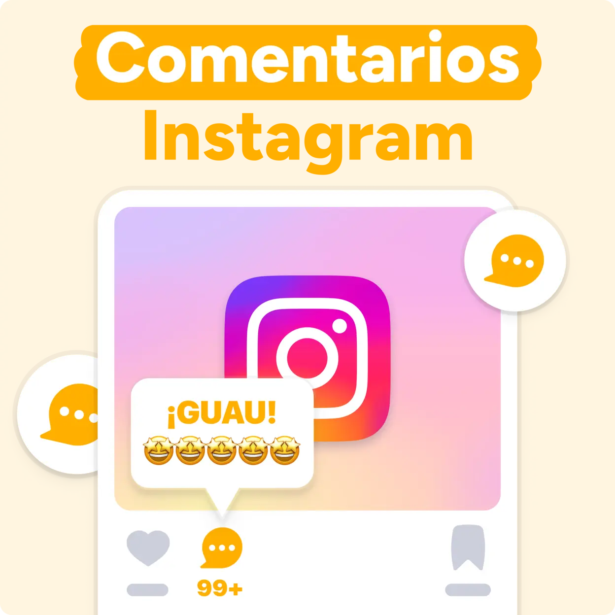 Comprar comentários de Instagram Mockup