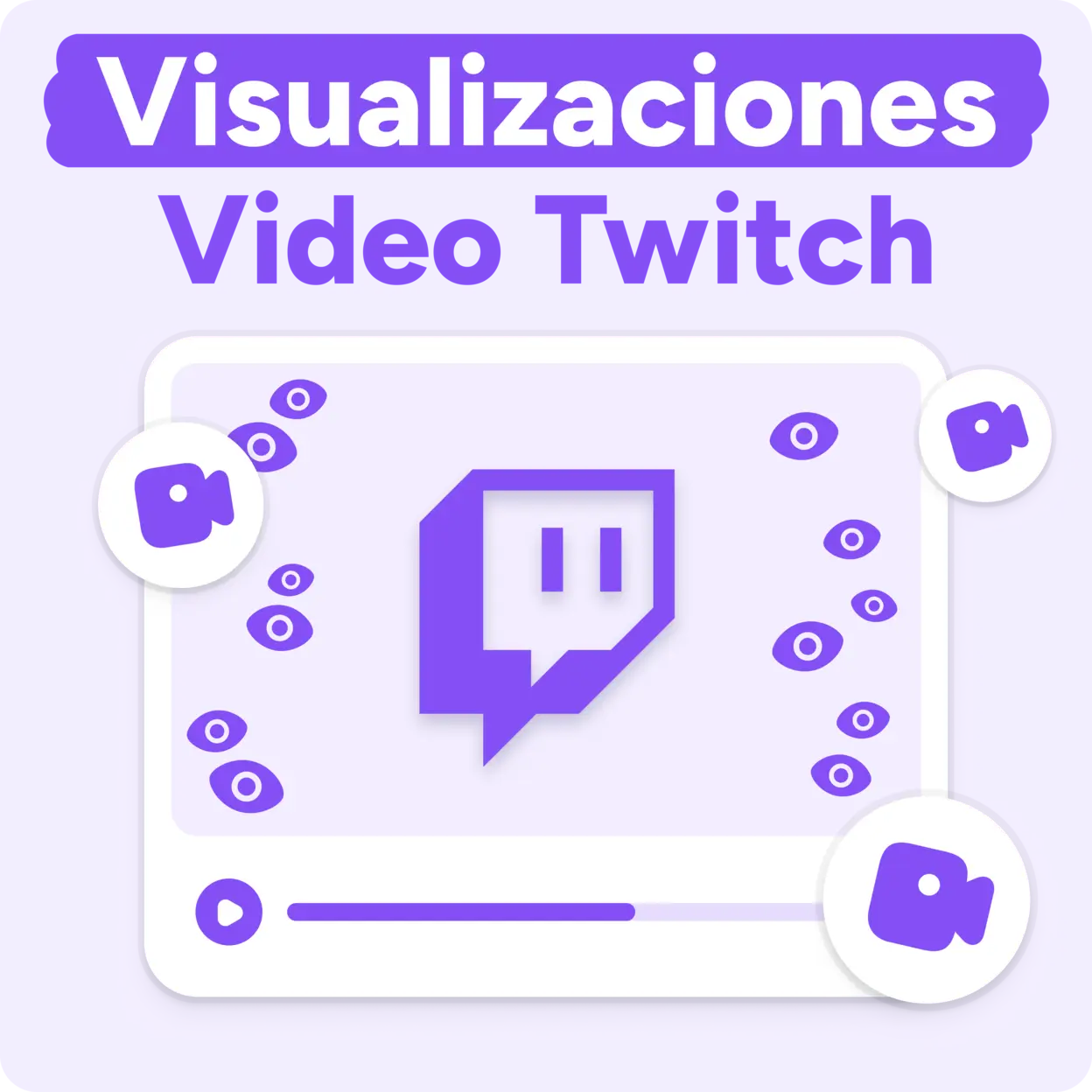 Comprar visualizações de vídeo Twitch Mockup
