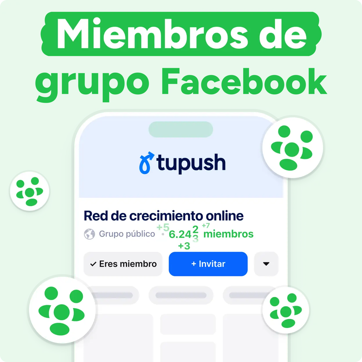 Comprar membros de grupo de Facebook Mockup